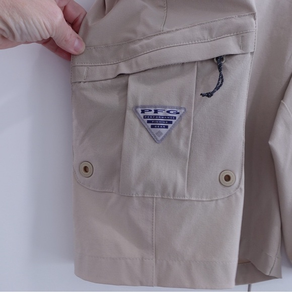 Columbia Performance Fishing Gear PFG Terminal Tackle Hybrid Shorts Sz 42 Fossil - Picture 5 of 10